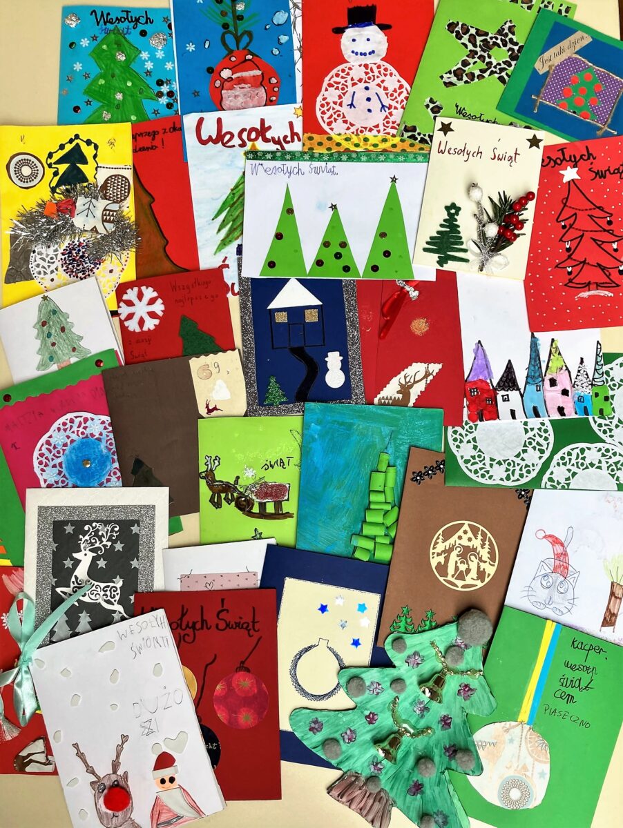 Karty Bożonarodzeniowe z motywami świątecznymi